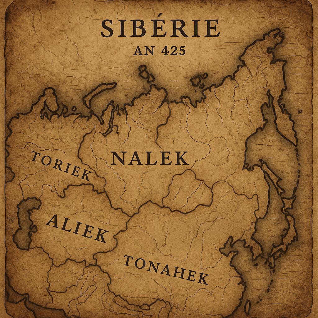 Carte du Royaume de Sibérie en 425